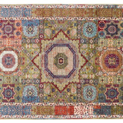 Geometric Afghan Wool Rug