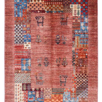 Afghan Animal Print Wool Rug