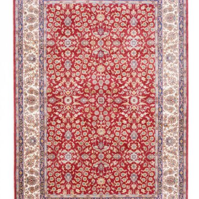 Upcycled Silk Floral Rug