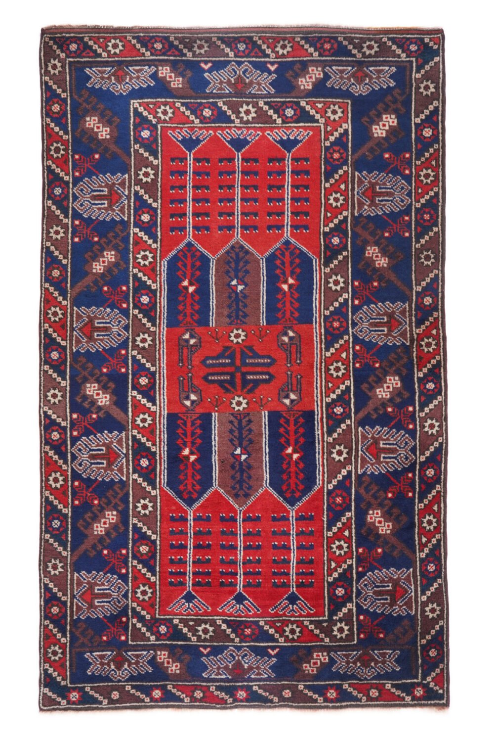 red blue area rug