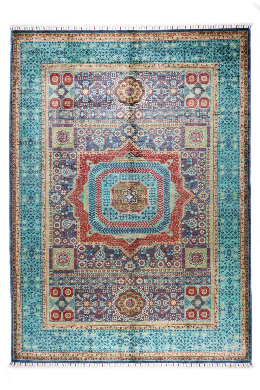 Blue Purple Afghan Rug
