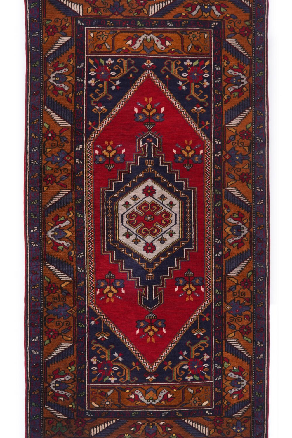 Blue Orange Yahyali Rug