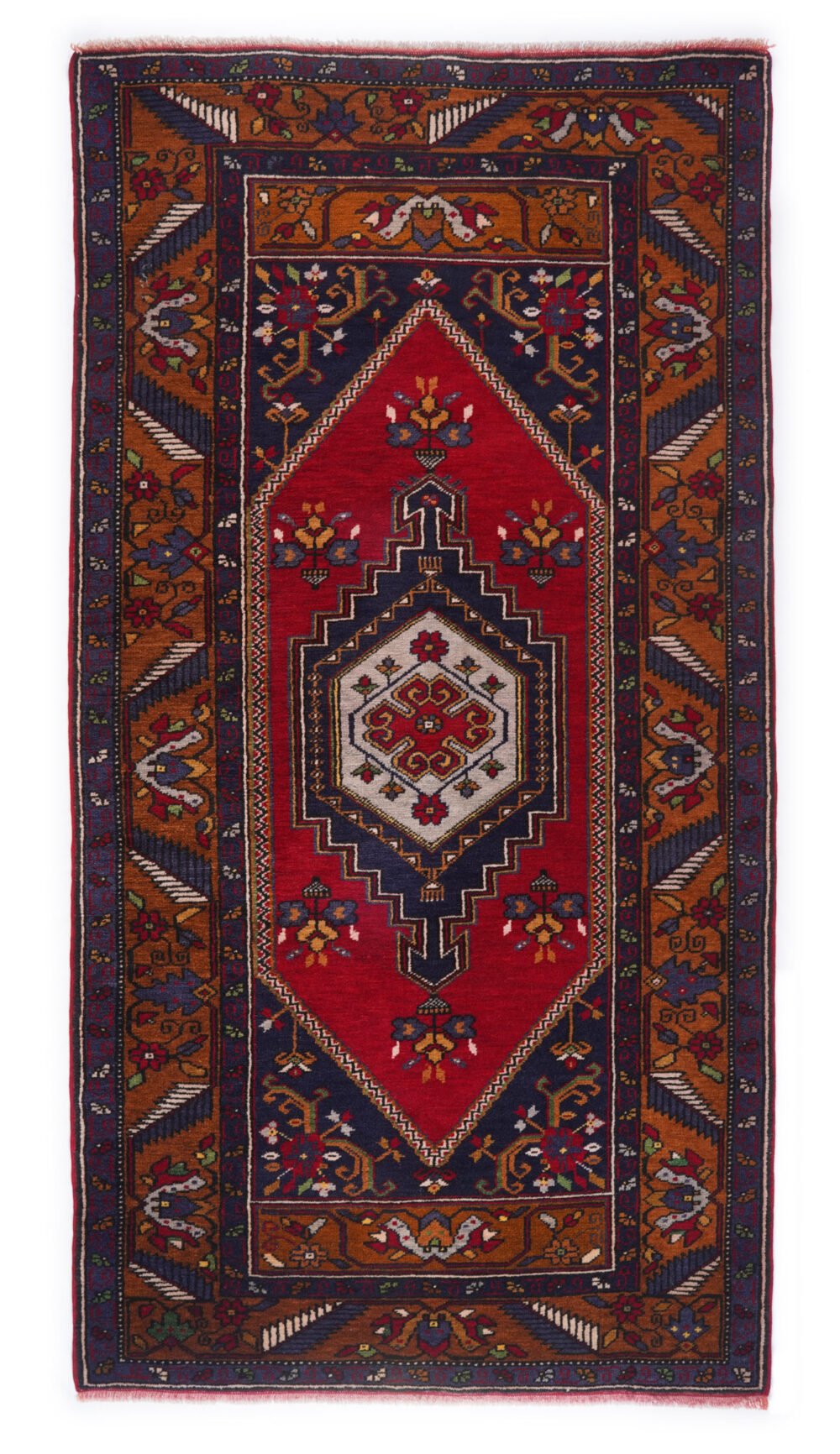 Blue Orange Yahyali Rug
