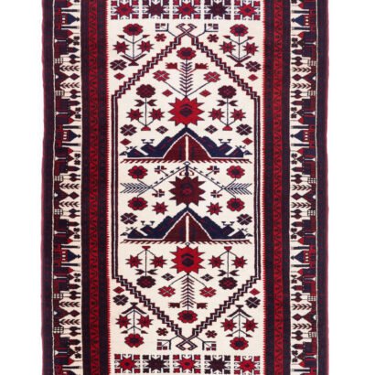 Hand-Knotted Turkish Yagcibedir Rug – Beige & Blue Wool Oriental Rug | Rugs1