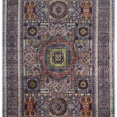 Purple Green Turkish Memluk Rug