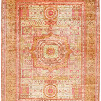 Red Green Afghan Memluk Rug