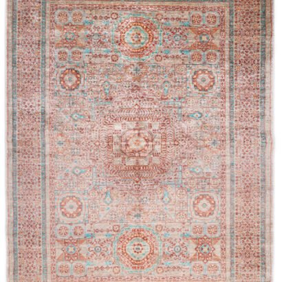 Orange Blue Afghan Memluk Rug