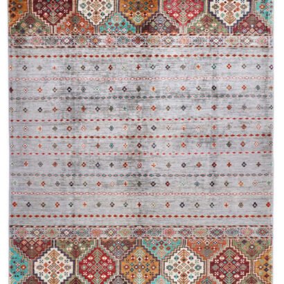 Striped Afghan Wool Rug