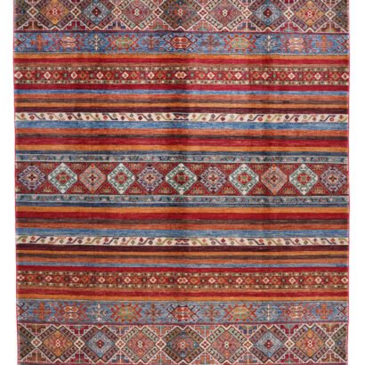 Striped Afghan Rug