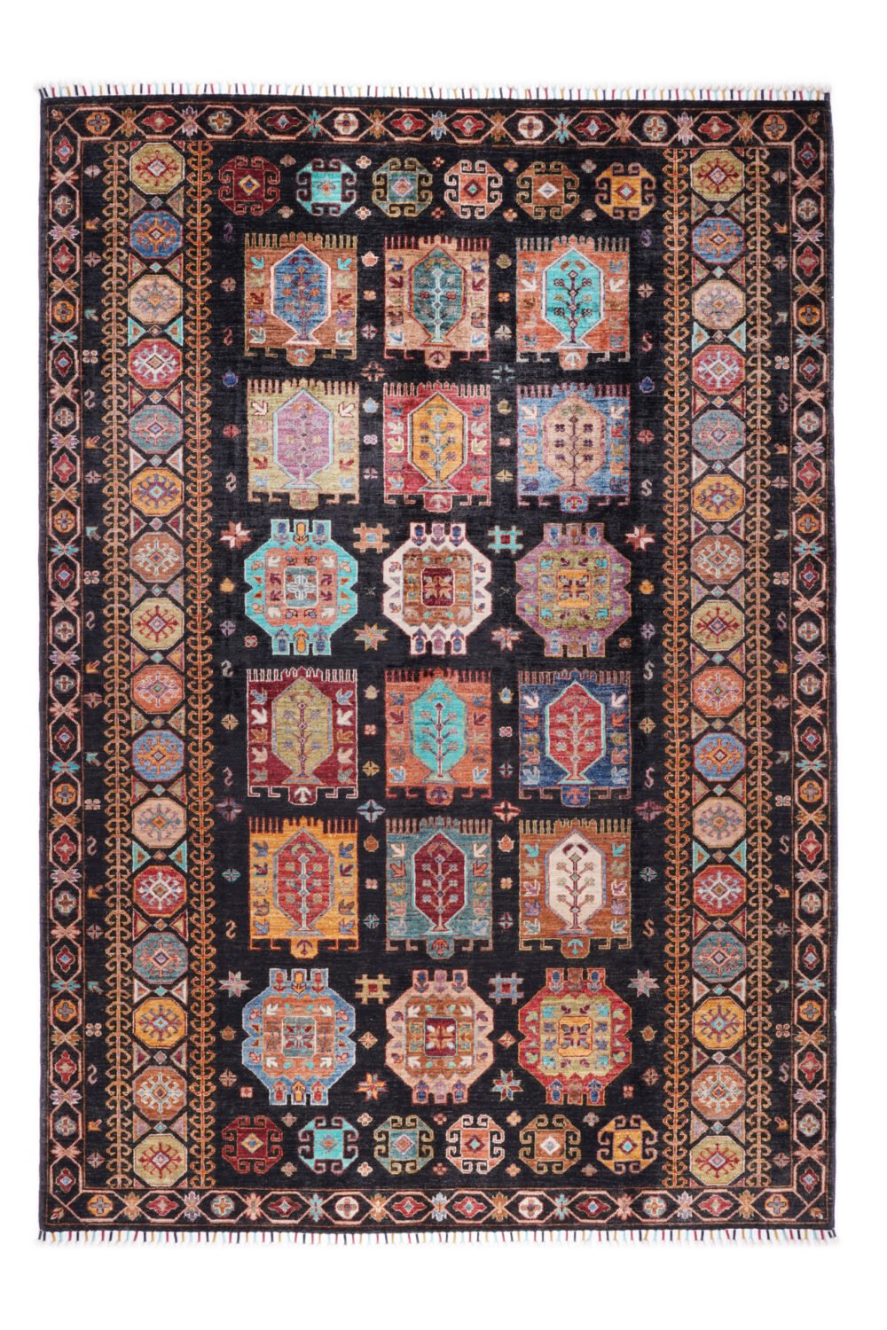 Check Afghan Rug