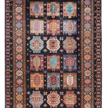 Check Afghan Rug
