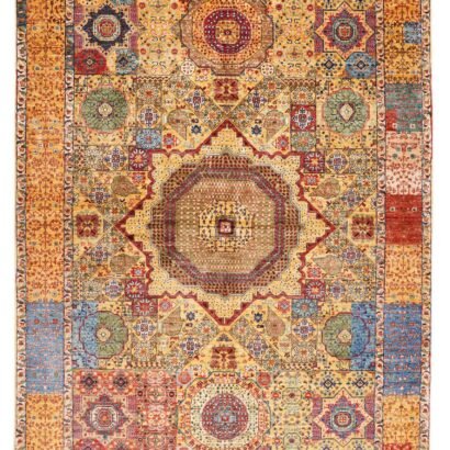 Yellow Red Afghan Rug