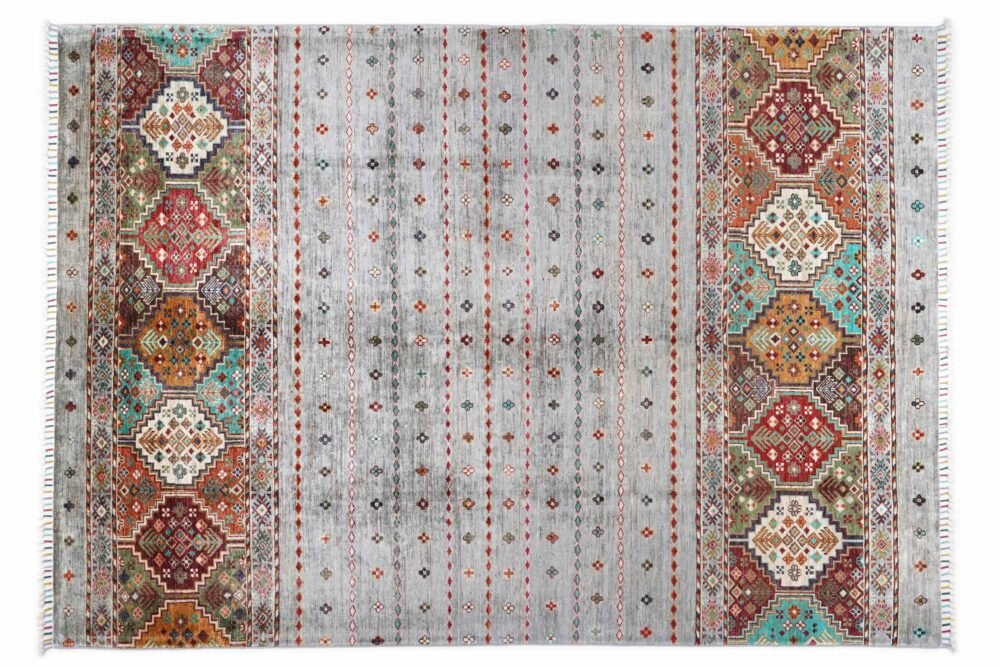 Striped Afghan Wool Rug