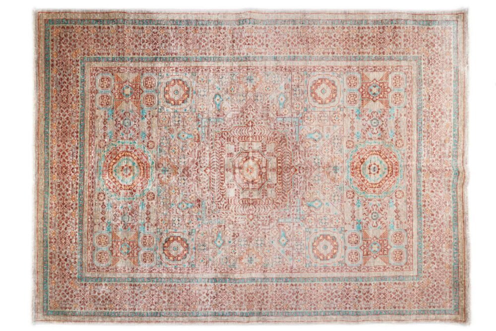 Orange Blue Afghan Memluk Rug