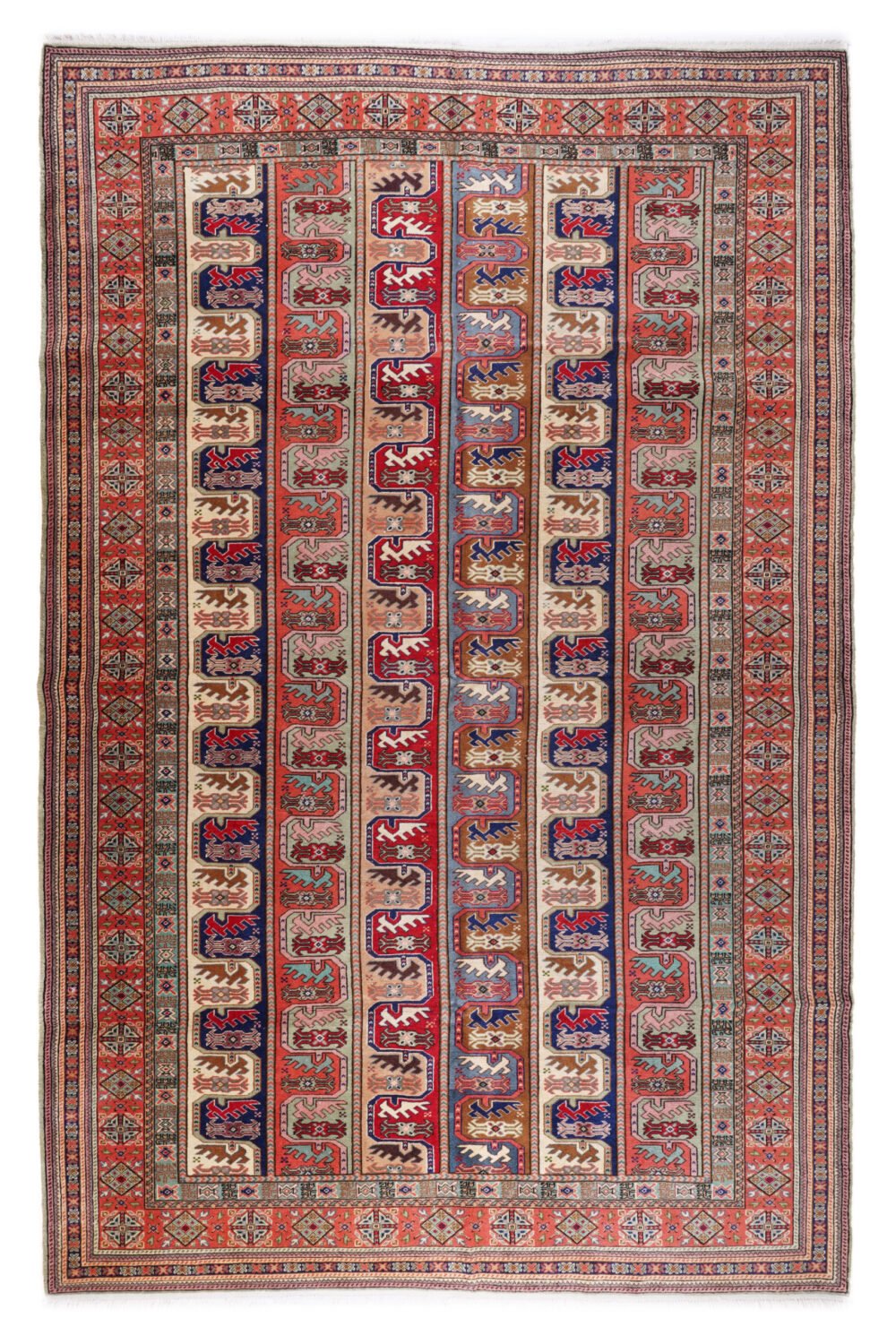 Rainbow Striped Kayseri Rug
