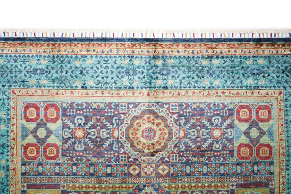 Blue Purple Afghan Rug