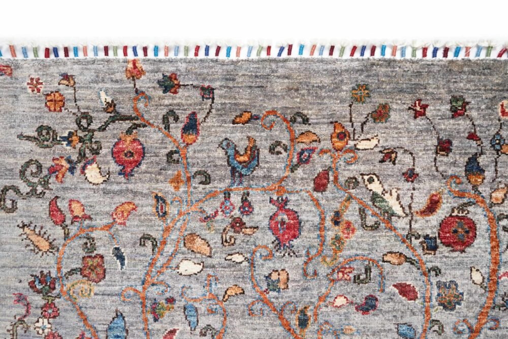 Sultani Rug with Plants and Tree Design