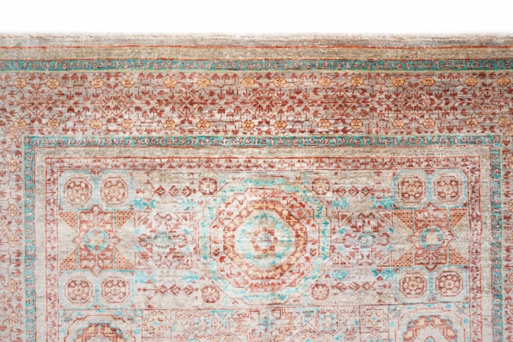 Orange Blue Afghan Memluk Rug
