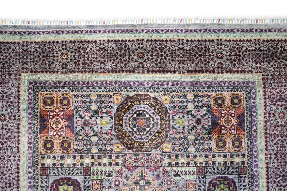 Purple Green Turkish Memluk Rug