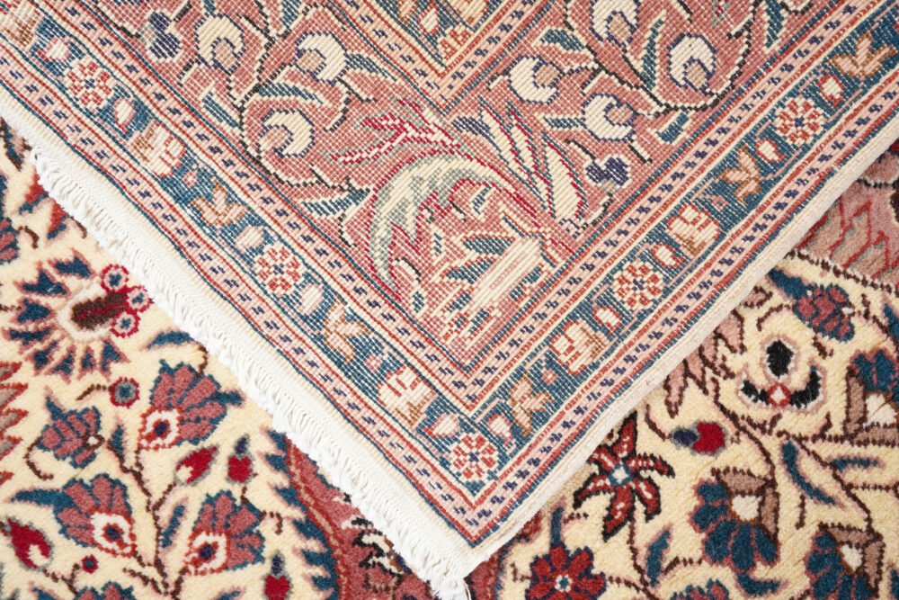 Hand-Knotted Pink Oriental Kayseri Rug – Wool Area Rug | Rugs1