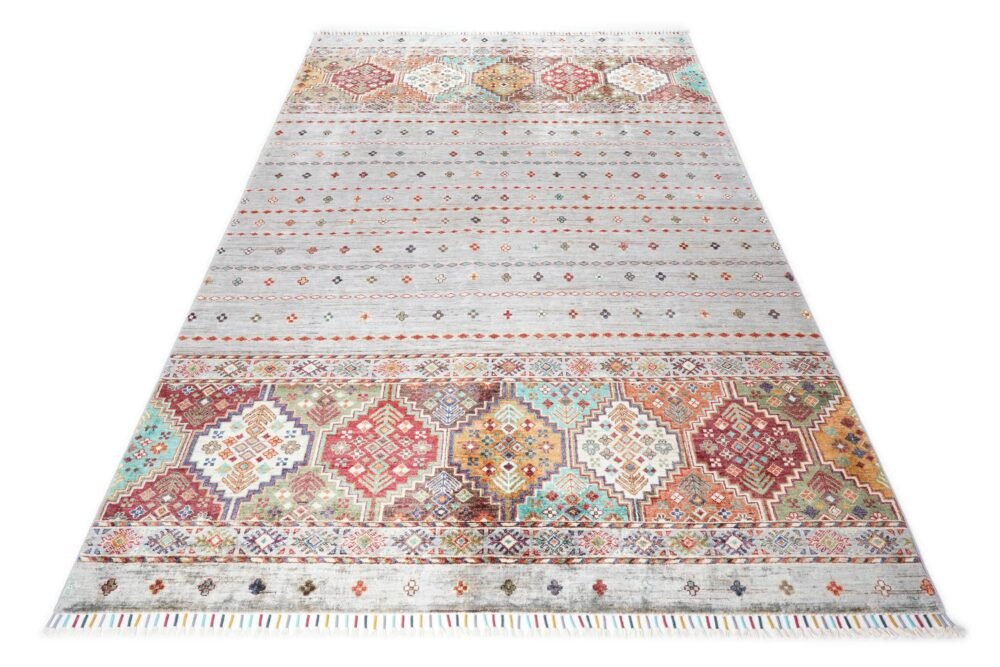 Striped Afghan Wool Rug