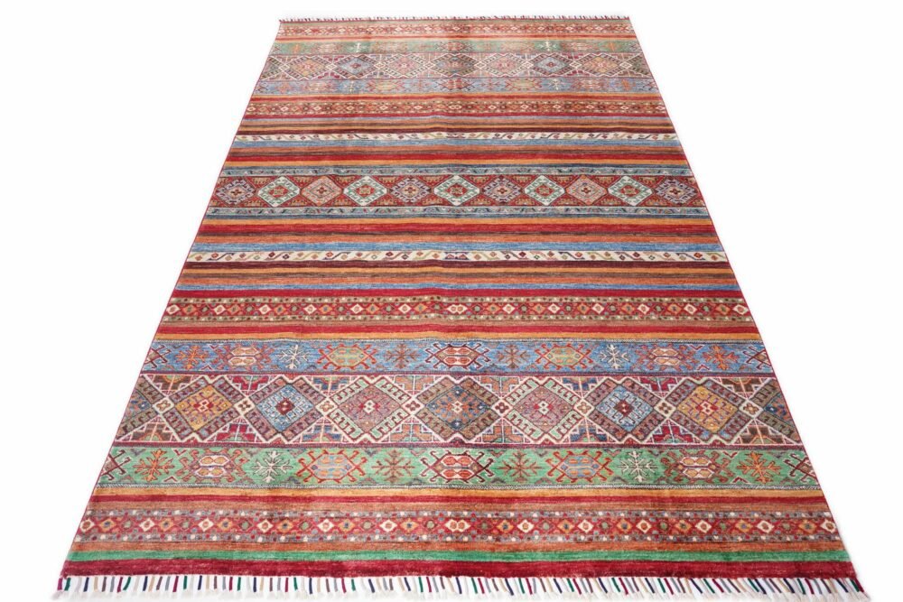 Striped Afghan Rug