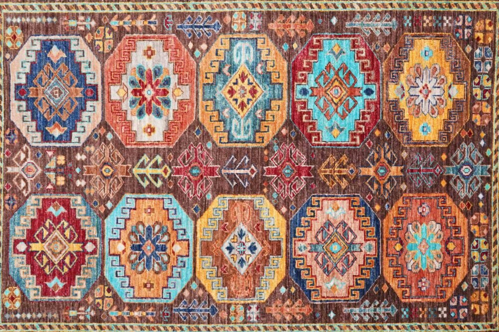 Shag rug with thick, plush pile