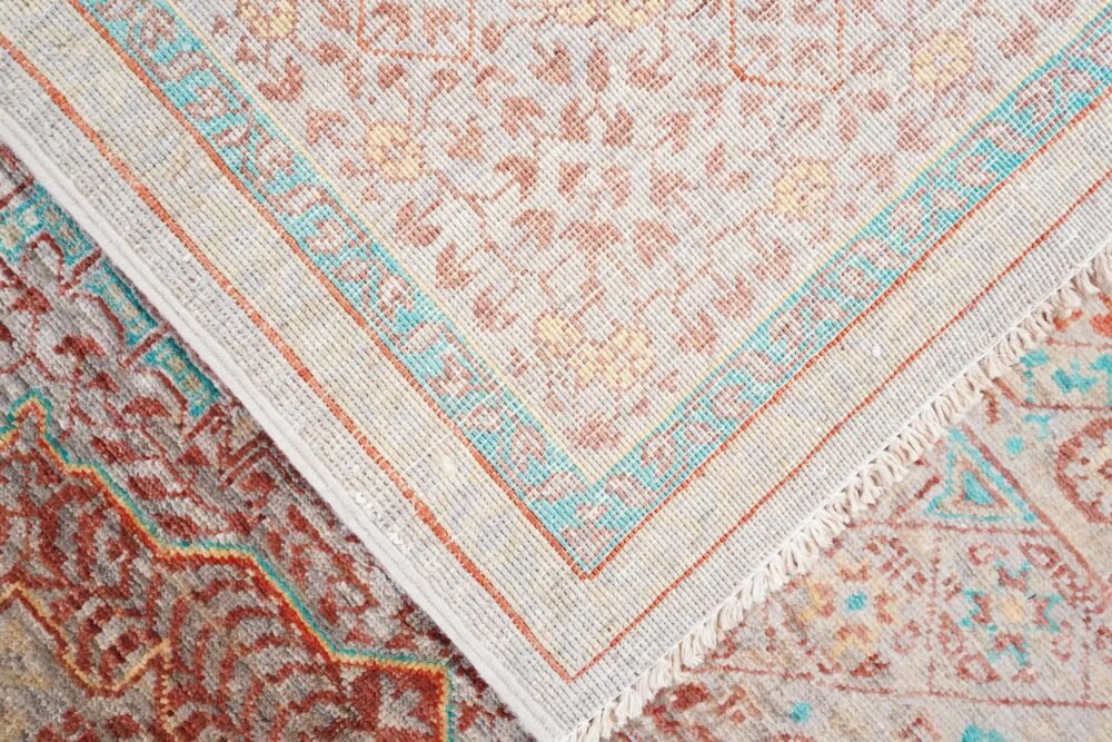 Orange Blue Afghan Memluk Rug
