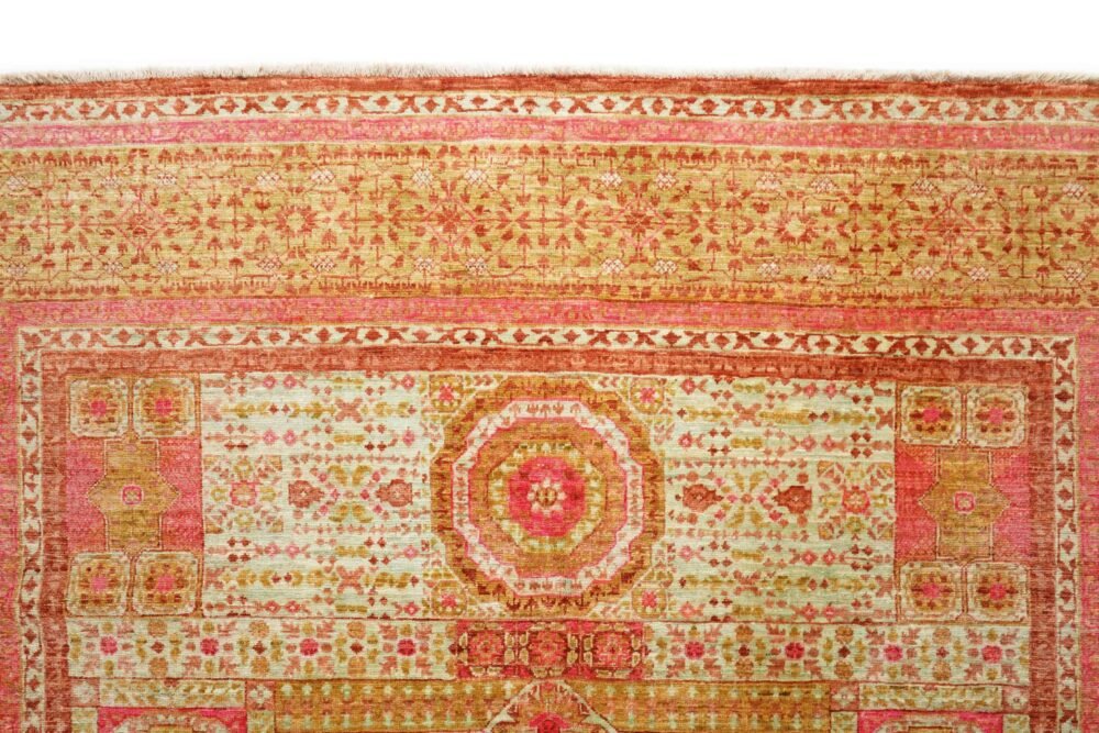 Red Green Afghan Memluk Rug