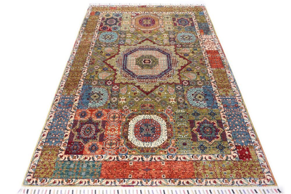 Geometric Afghan Wool Rug