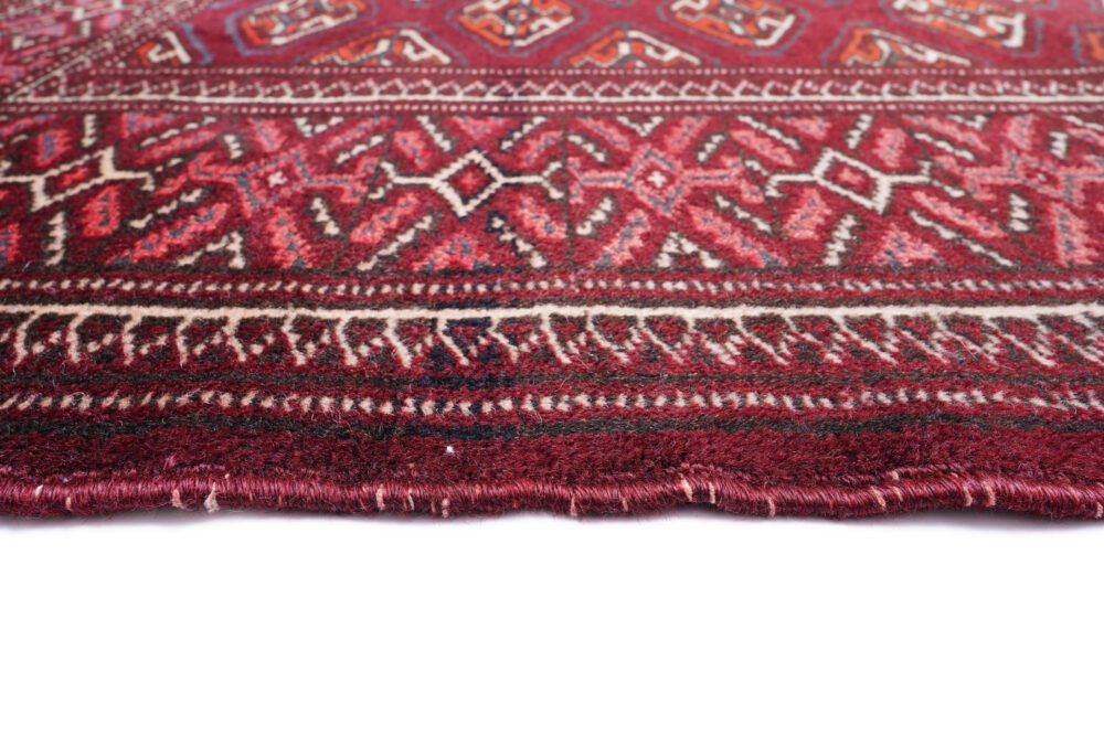 red rug with simple design