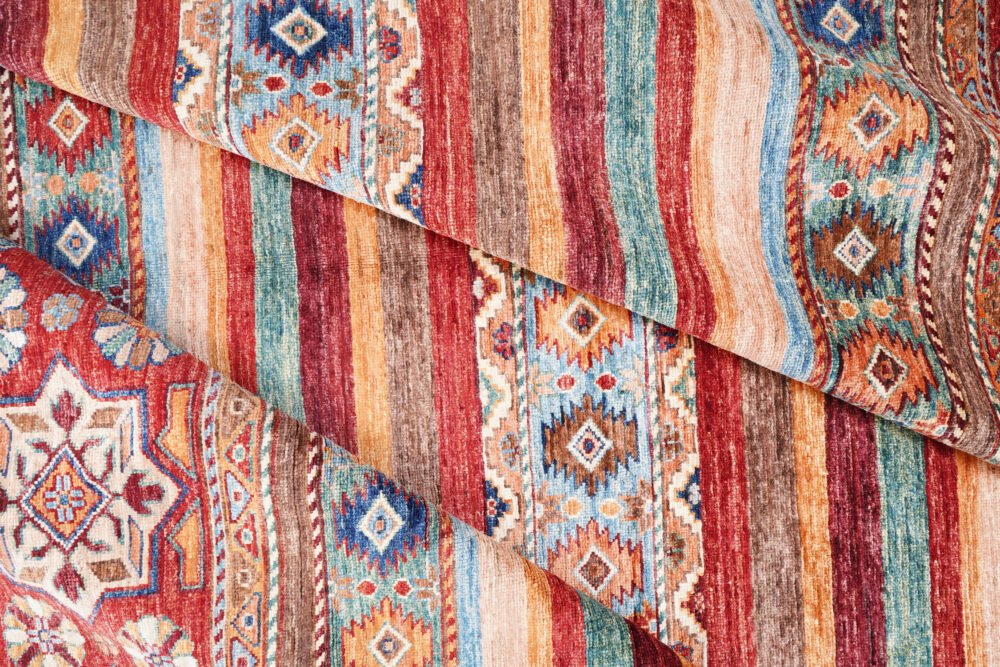 Striped Afghan Horgin Rug