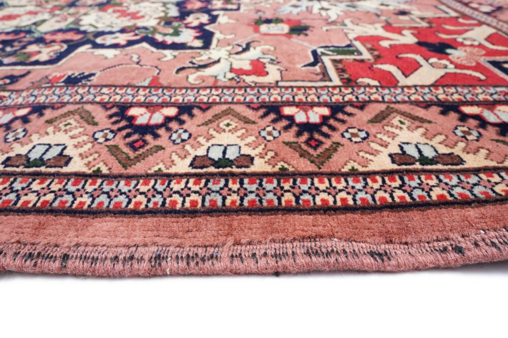 Hand-Knotted Kargai Turkish Rug – Pink & Black Wool Oriental Area Rug | Rugs1