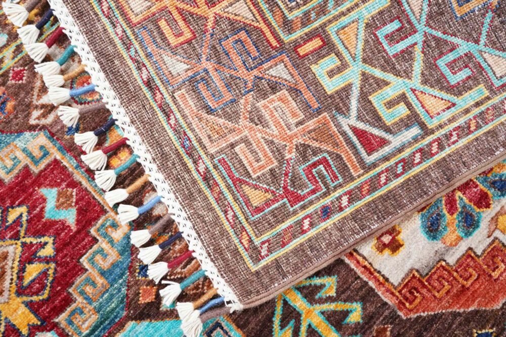 Shag rug with thick, plush pile