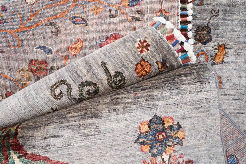 Sultani Rug with Plants and Tree Design