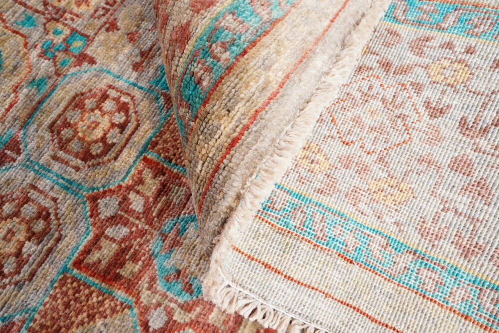 Orange Blue Afghan Memluk Rug