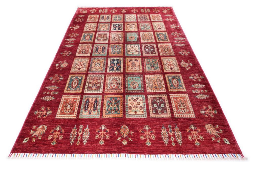 Afghan Horgin Checkered Rug