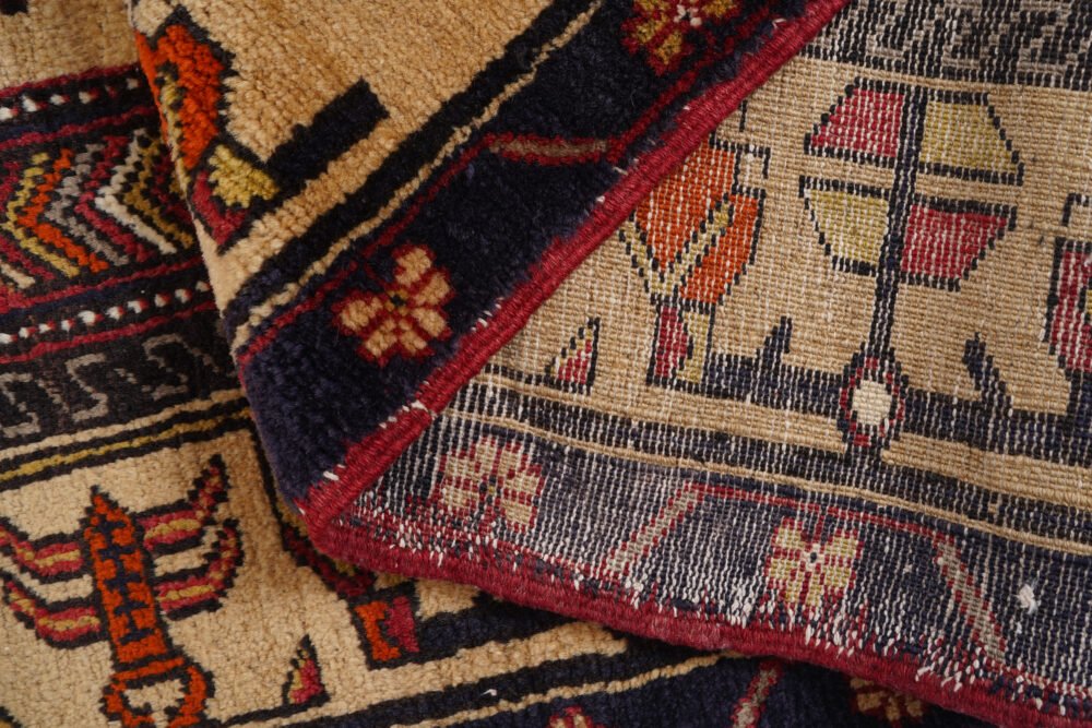 decorative rug on hard flooring