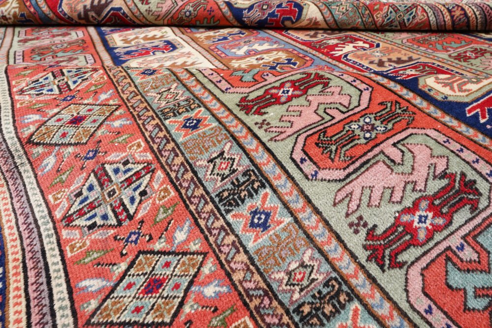 decorative rug on hard flooring