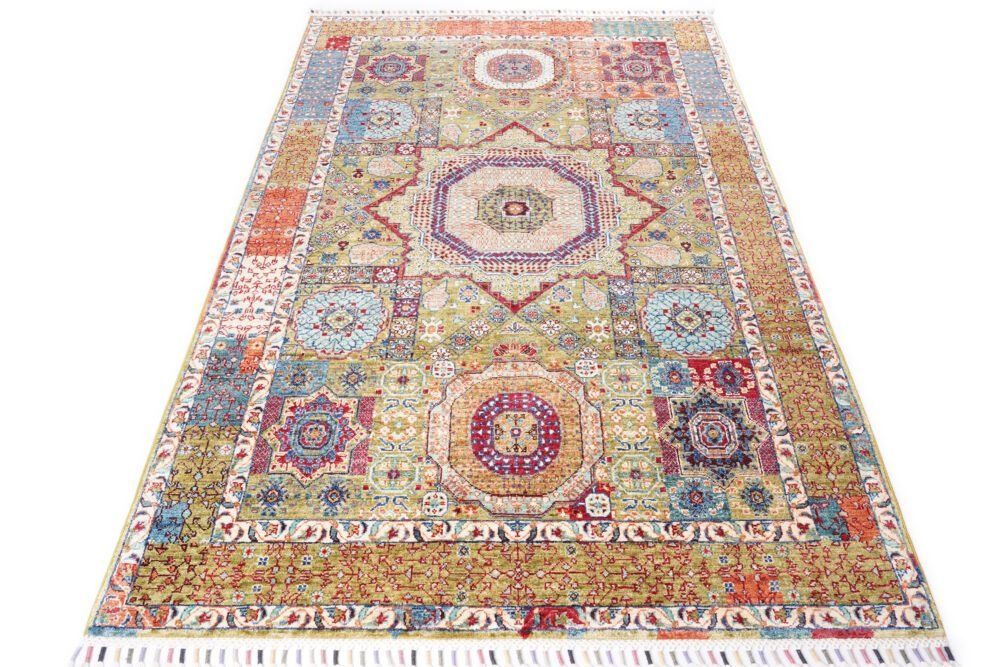 Geometric Afghan Wool Rug