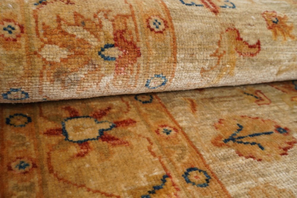 beige orange rug