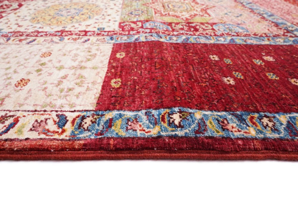 Red Blue Afghan Memluk Rug
