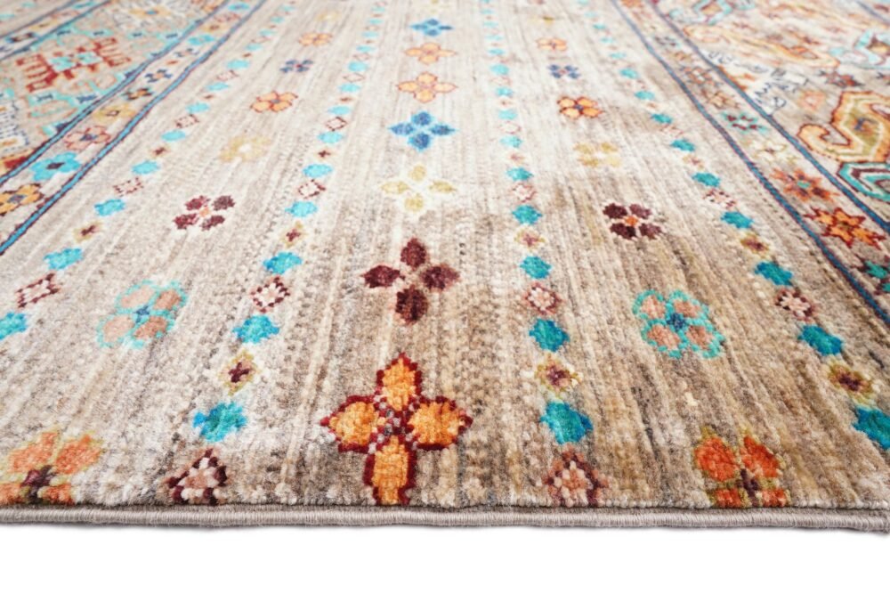 Brown Orange Afghan Rug