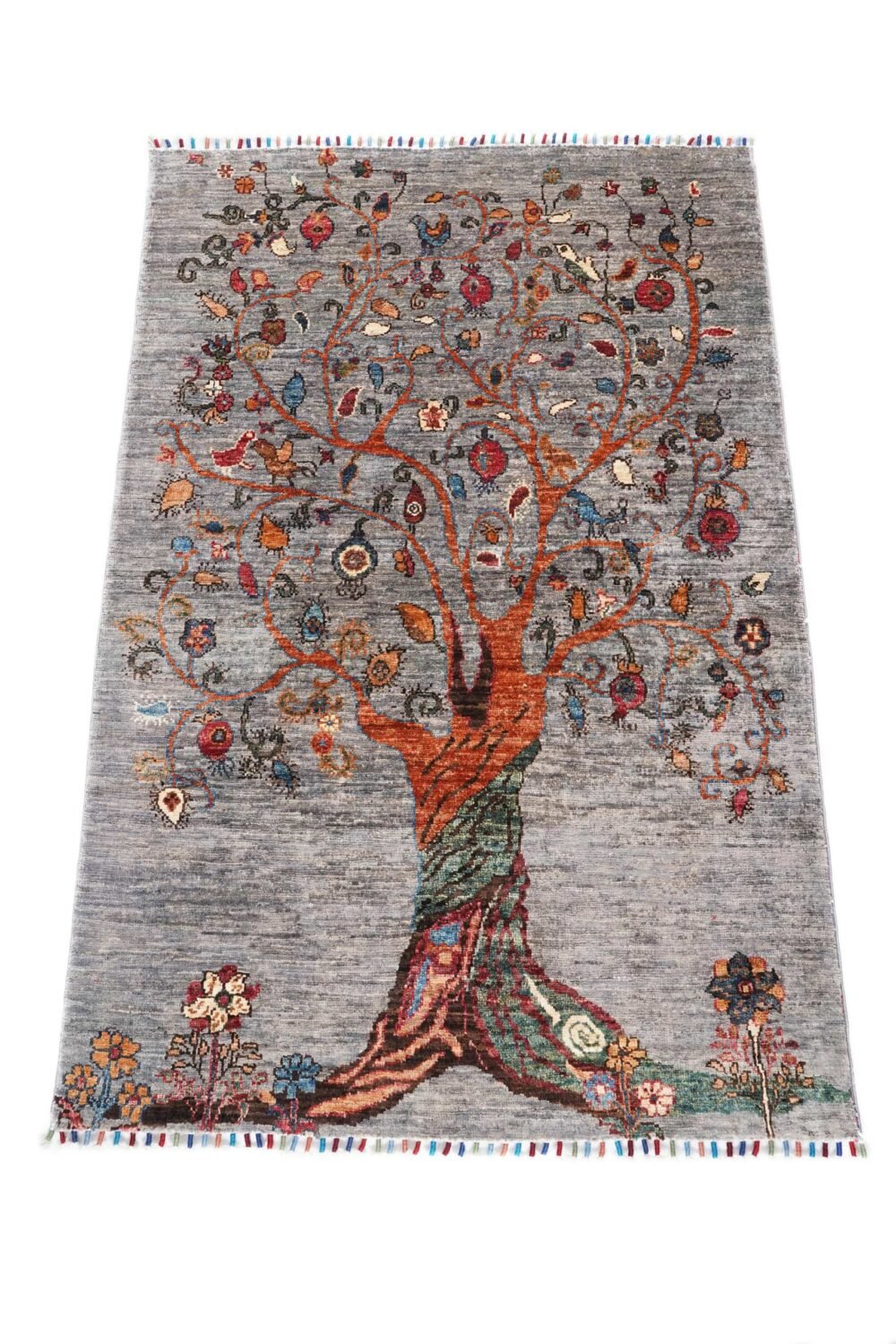 Sultani Rug with Plants and Tree Design