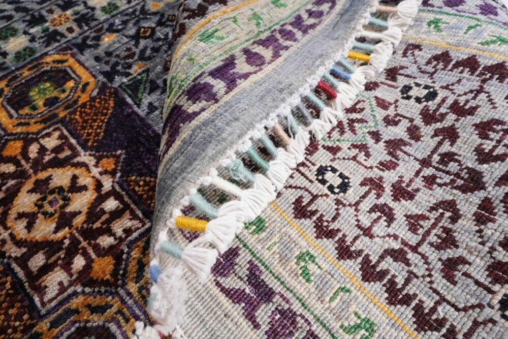 Purple Green Turkish Memluk Rug