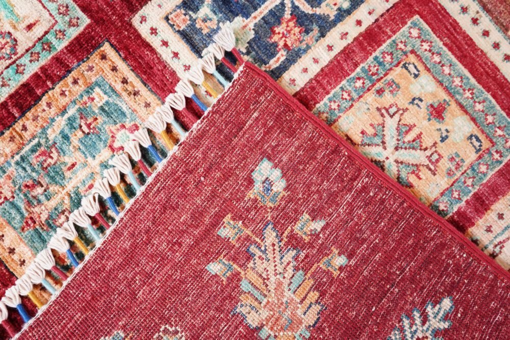 Afghan Horgin Checkered Rug
