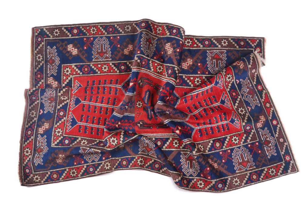 red blue area rug