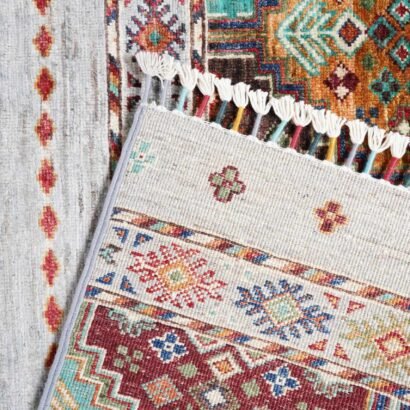 Striped Afghan Wool Rug