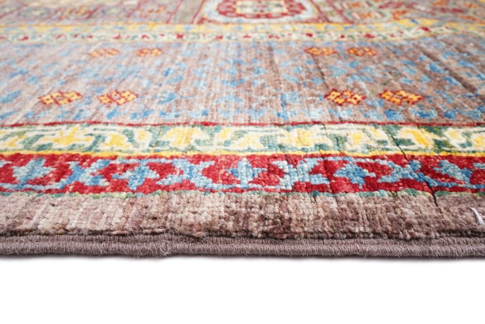 Grey Yellow Afghan Memluk Rug