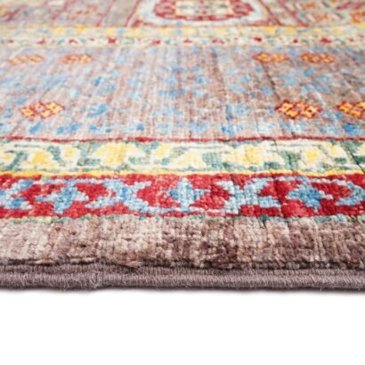 Grey Yellow Afghan Memluk Rug